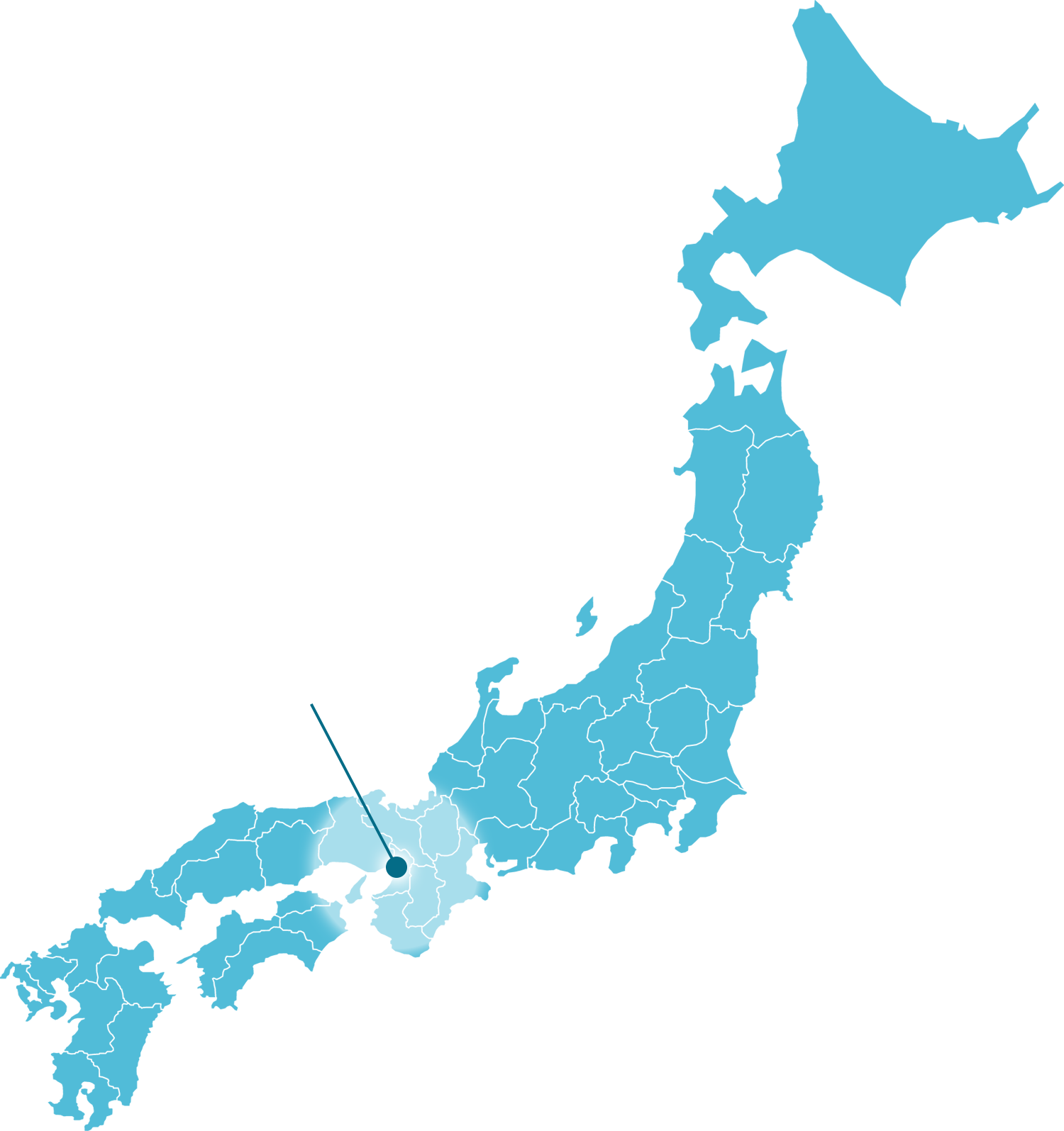 施工対応エリアマップ（関西・関東）